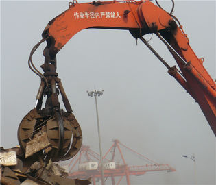 Chiny Hydraulic or Mechanical Excavator Orange Peel Grab for Handling Scrap Metal , Waste Lump dostawca